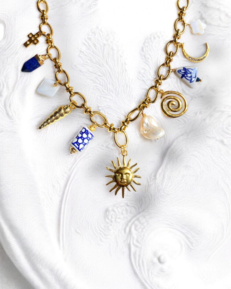 Arete Porcelain Charm Necklace