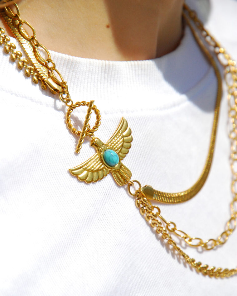 Athina Triple Chain Necklace