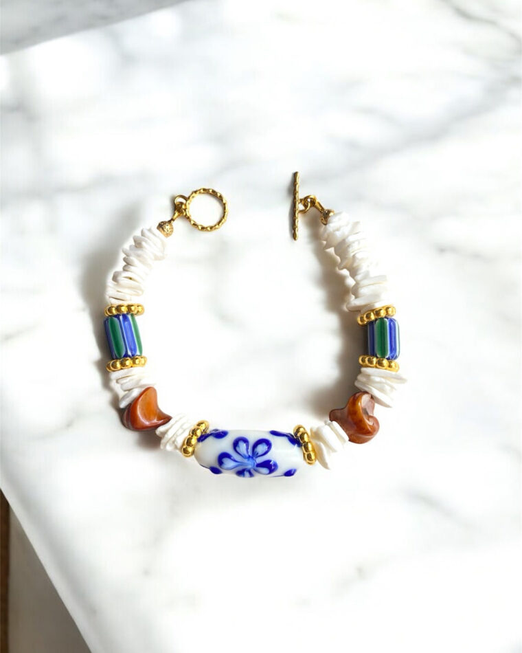 Clio Blue and Brown Bracelet