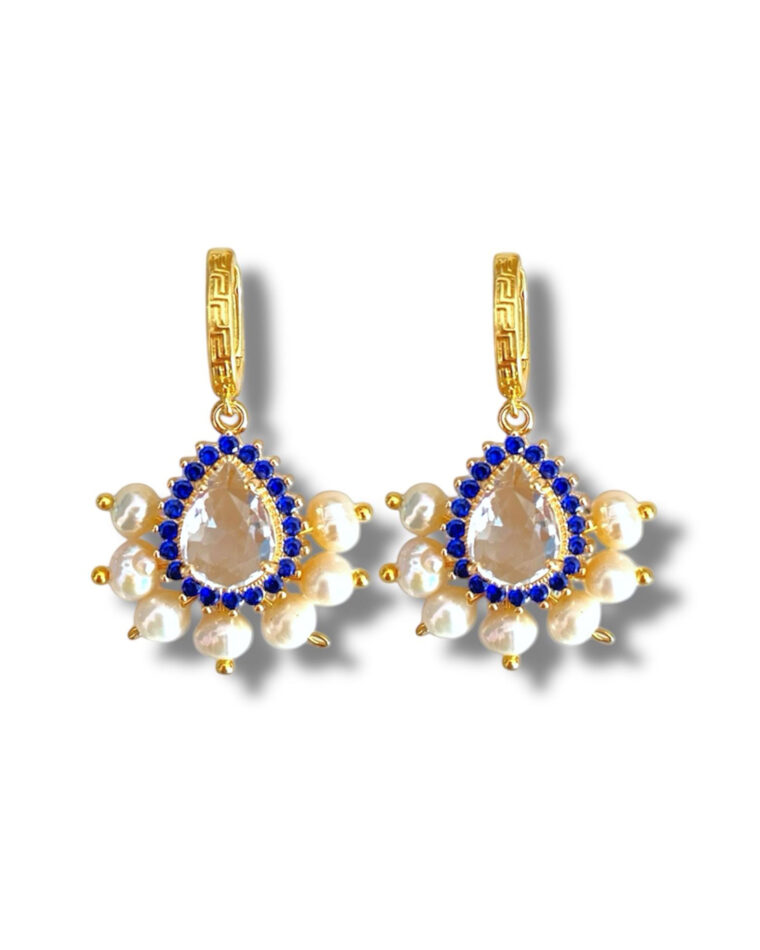 Demetra Crystals and Pearls Earrings