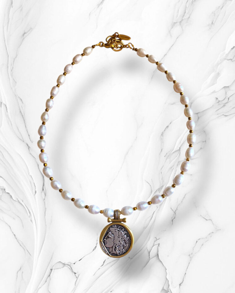 Cassandra Pearl Coin Necklace Cassandra Pearl Coin Necklace