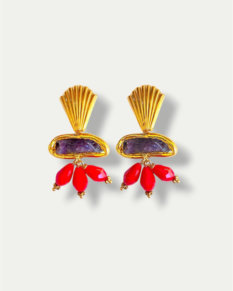 Peonies Amethyst Earrings Peonies Amethyst Earrings