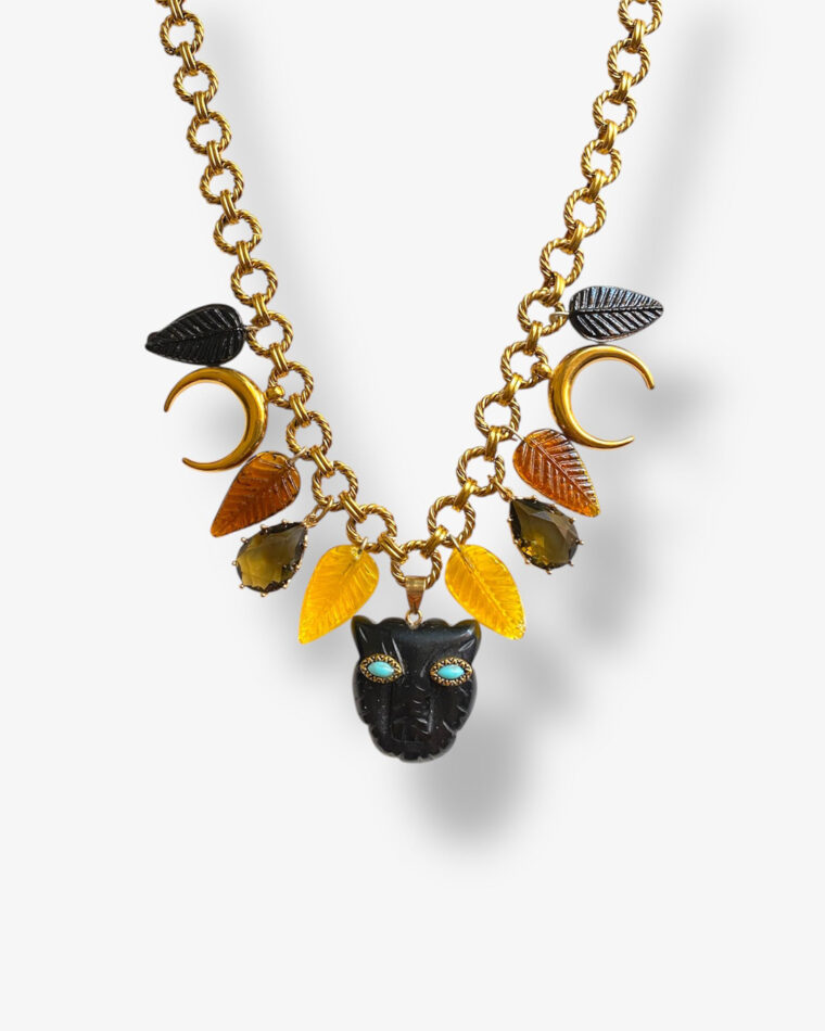 Zaha Tiger Necklace Black Zaha Tiger Necklace Black