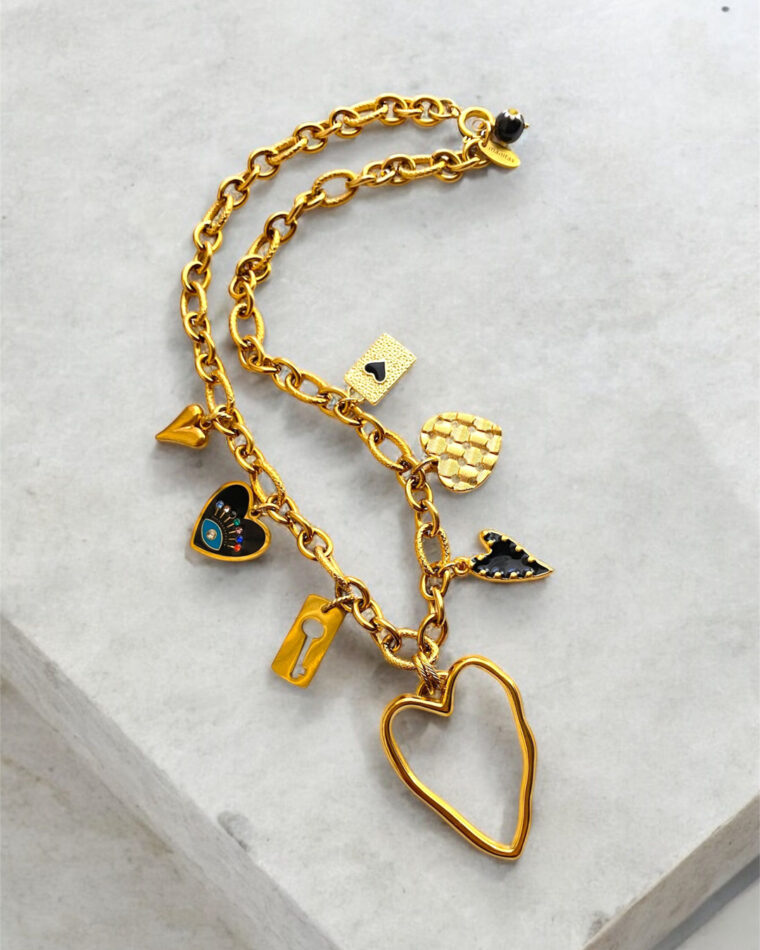 Hearts Charm Necklace