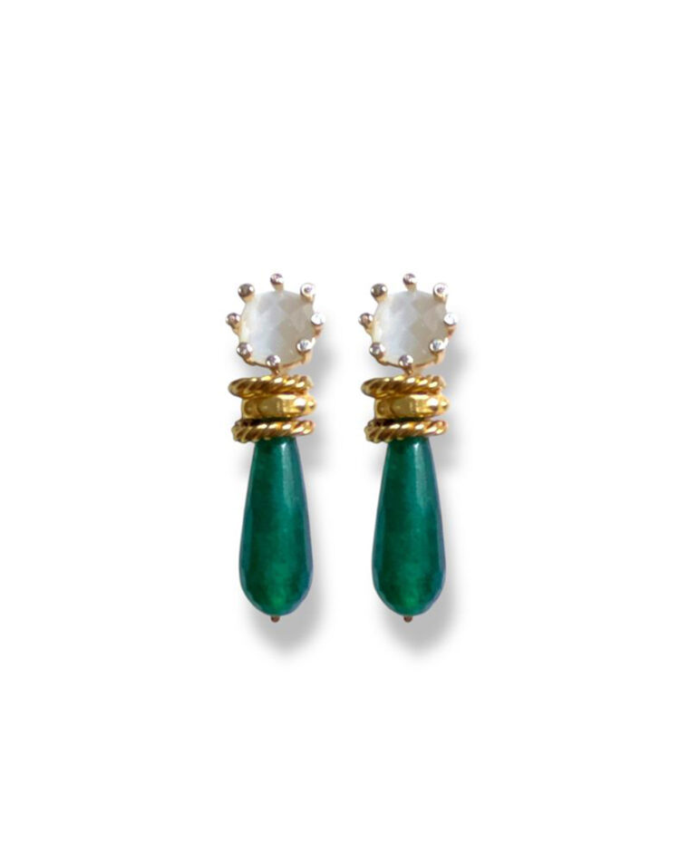 Moonflower Nephrite Earrings