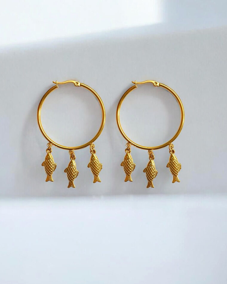 Maridaki Charm Hoops